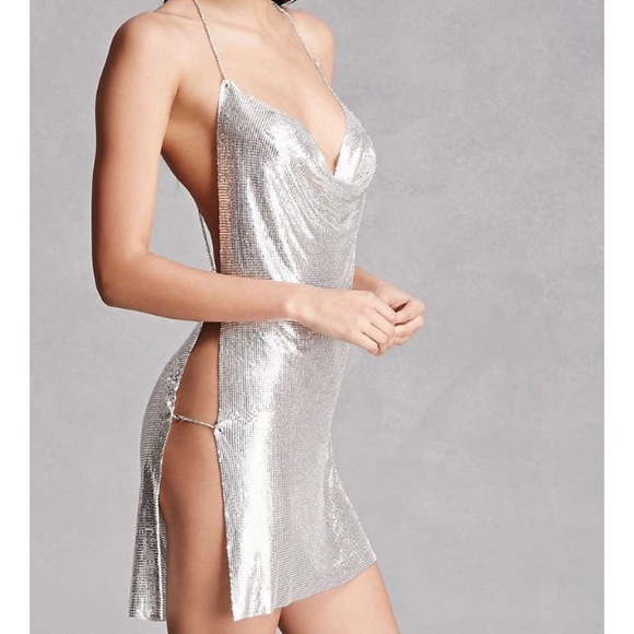 chainmail silver dress